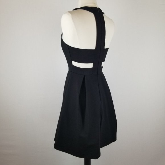 Lulus Black Fit and Flare Skater Mini Dress Sz S - Picture 6 of 10